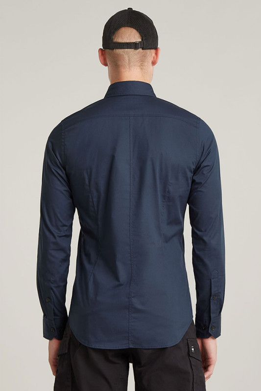 Chemise slim bleu foncé