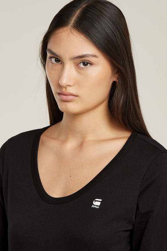 T-shirt slim manches longues noir femme G-Star