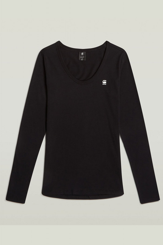 T-shirt slim manches longues noir G-Star 100% coton