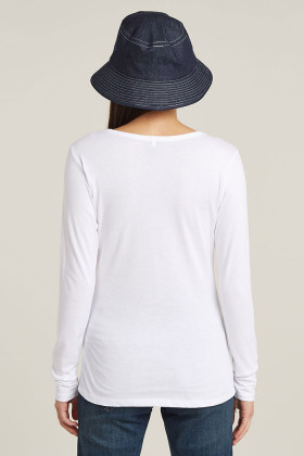 T-shirt slim manches longues blanc