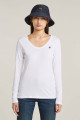 T-shirt slim manches longues blanc