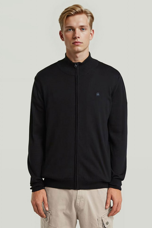 Veste Core zippée en maille noire homme