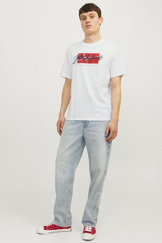 T-shirt Tiley blanc col rond j&j homme