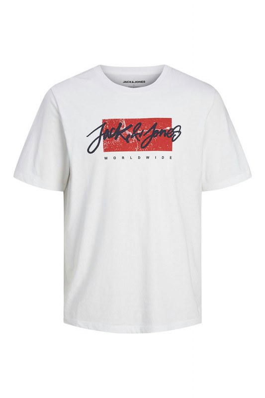 T-shirt Tiley blanc col rond j&j manches courtes