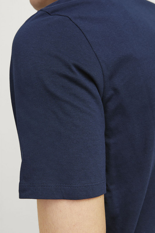 T-shirt Tiley bleu marine col rond homme jack & jones