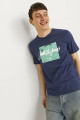 T-shirt Tiley bleu marine col rond