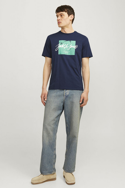 T-shirt Tiley bleu marine col rond j&j manches courtes