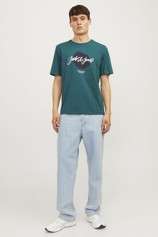 T-shirt Tiley vert col rond jack & jones