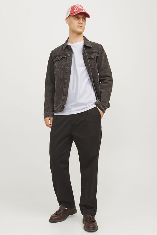 T-shirt Ferris blanc col rond homme jack & jones