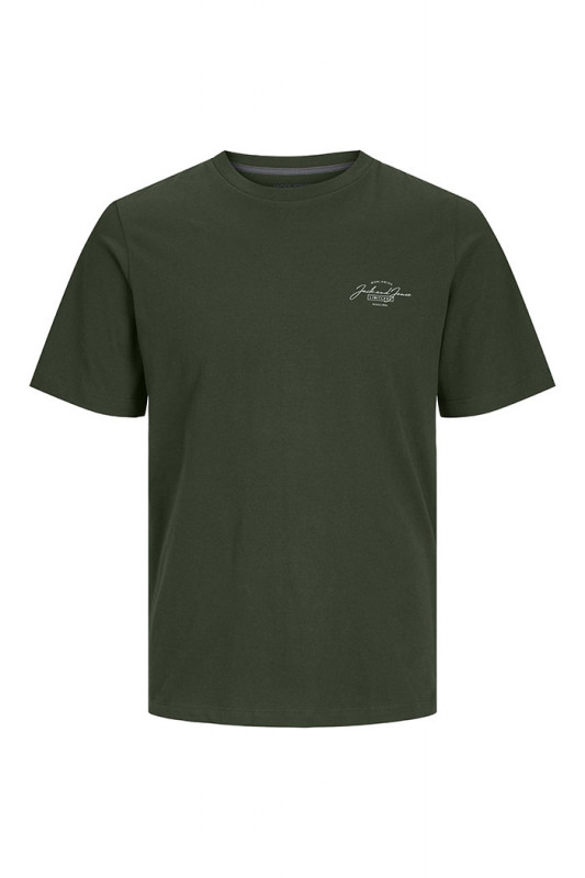 T-shirt Ferris vert kaki col rond homme Jack & jones