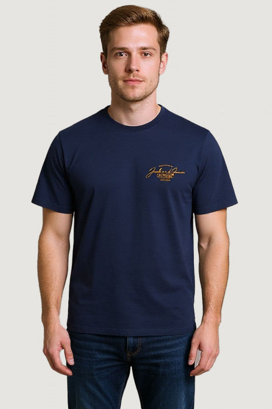 T-shirt Ferris bleu marine col rond homme