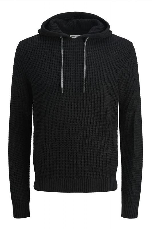 Hoodie en maille noir homme jack & jones