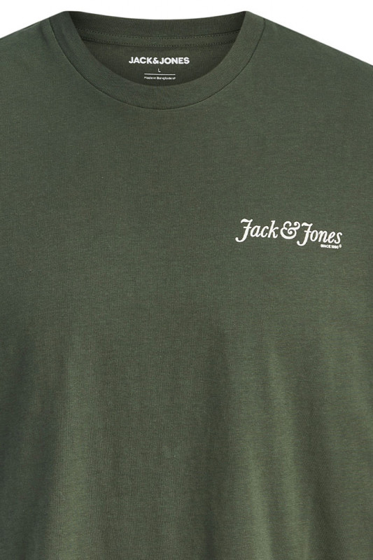 T-shirt signature kaki manches courtes homme jack & jones