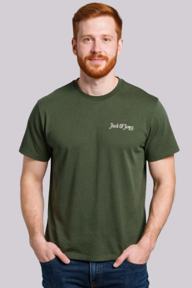 T-shirt signature kaki manches courtes homme