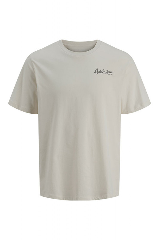 T-shirt signature beige manches courtes homme jack & jones