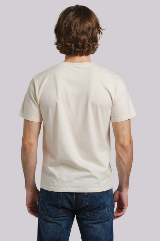 T-shirt signature beige manches courtes