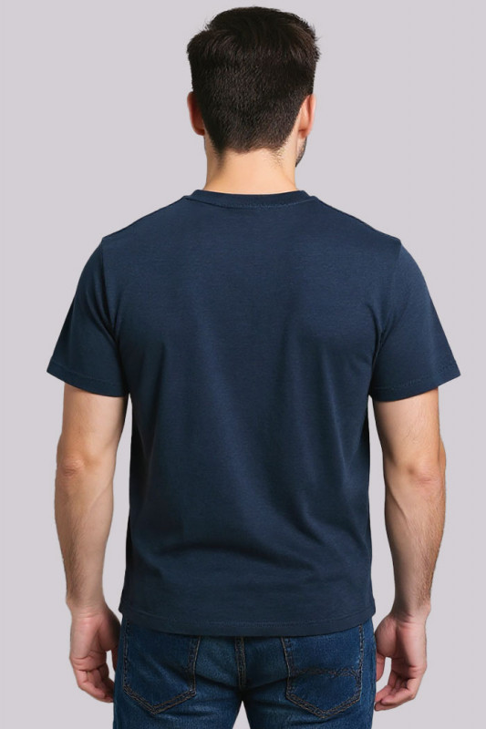 T-shirt signature bleu marine manches courtes