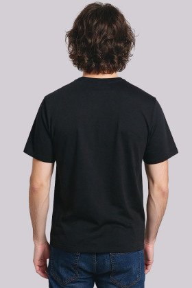 T-shirt signature noir manches courtes