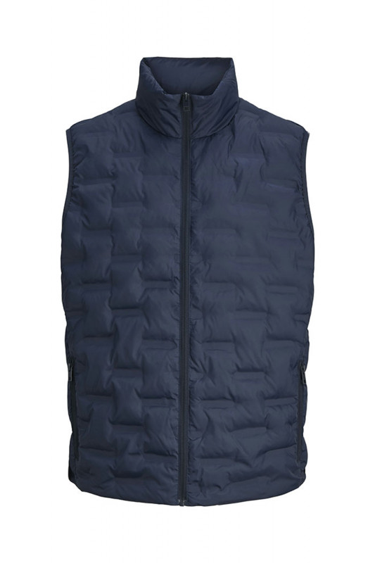 Doudoune sans manches matelassée bleu marine homme jack & jones