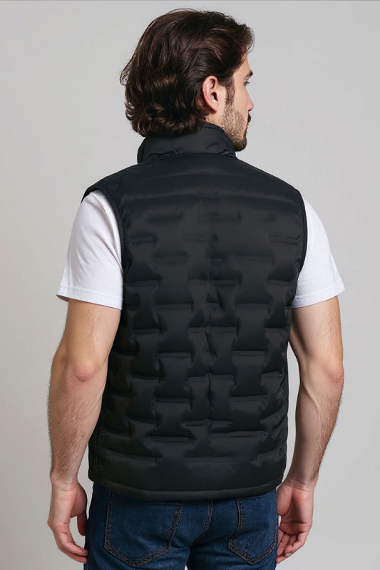 Doudoune sans manches matelassée noire