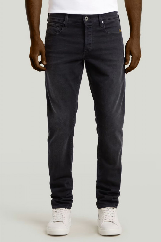 3301 regular tapered noir délavé homme