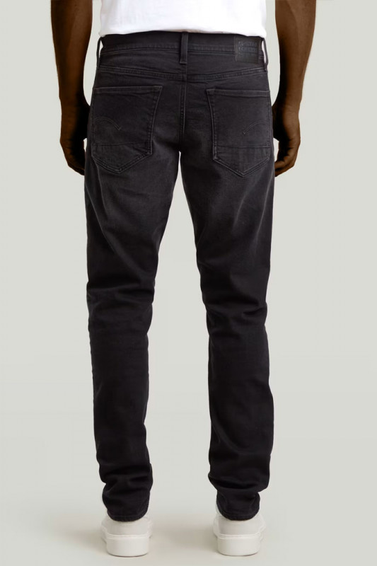 3301 regular tapered noir délavé