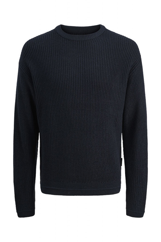 Pull Kaito en maille bleu foncé homme Jack & jones