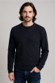 Pull Kaito en maille bleu foncé