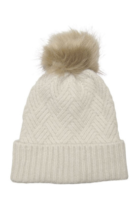 Bonnet Kate beige femme only