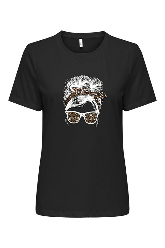 T-shirt Stella noir femme Only