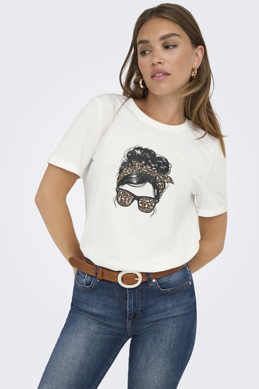 T-shirt Stella blanc Only