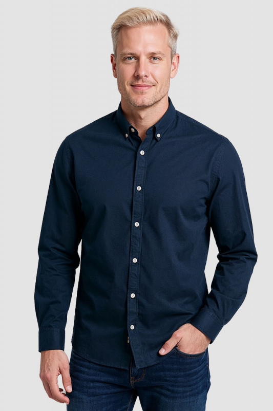 chemise Oxford bleu marine