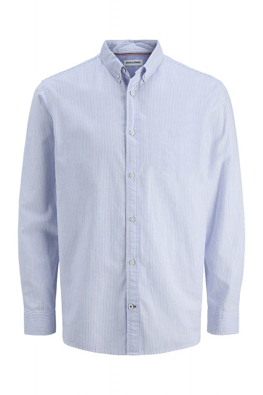 Chemise Oxford à rayures bleu ciel homme j&j