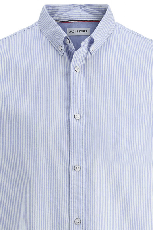 Chemise Oxford à rayures bleu ciel homme jack & jones