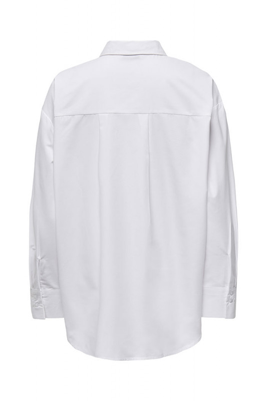Chemise blanche oversize Alex coton mélangé