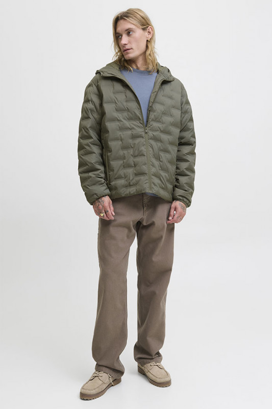 Doudoune matelassée Haston kaki jack & jones