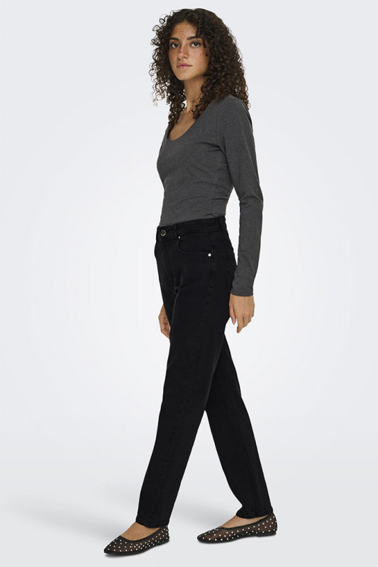 Jeans straight black denim only