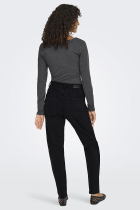 Jeans straight black denim