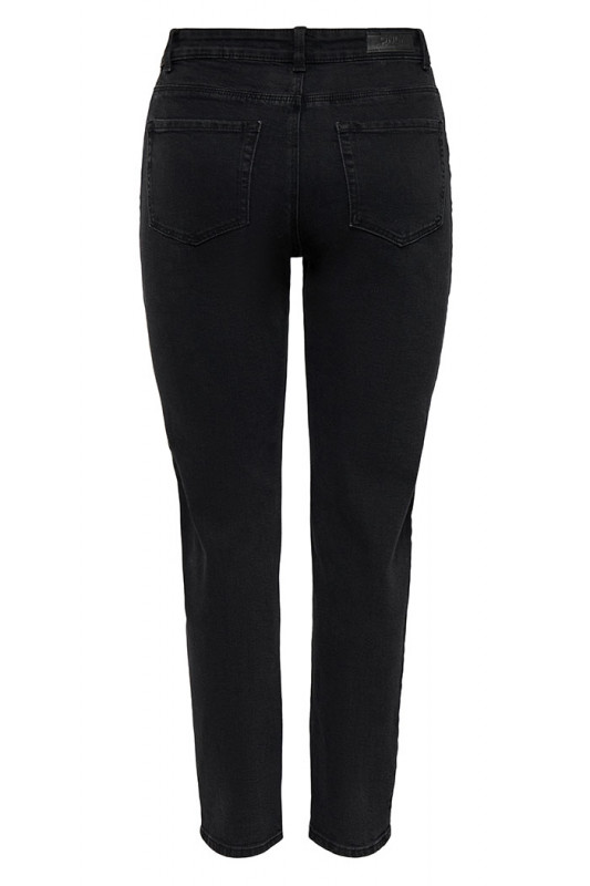 Jeans straight black denim femme only
