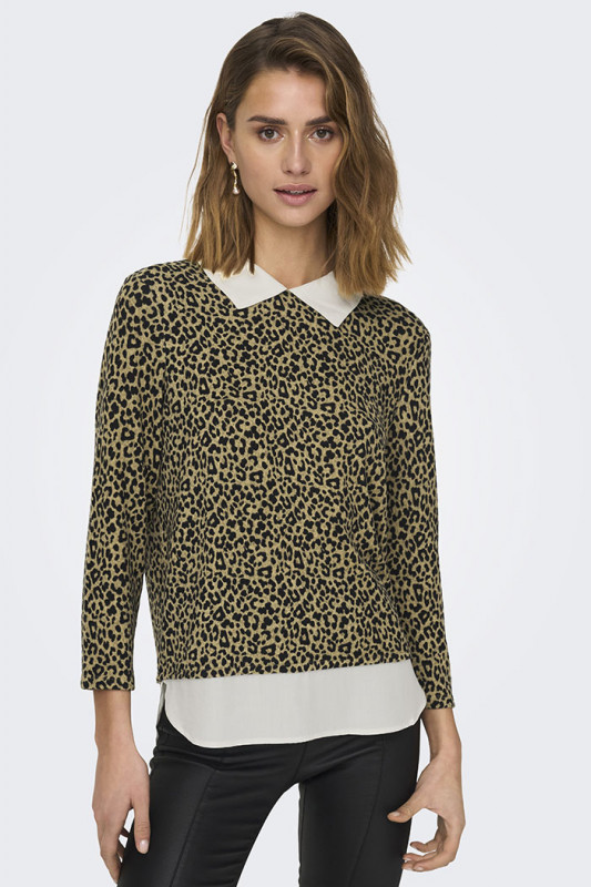 Chemise Lina imprimé léopard femme