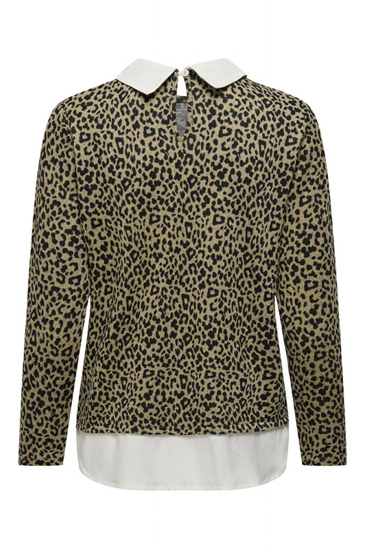 Chemise Lina imprimé léopard JDY col classique