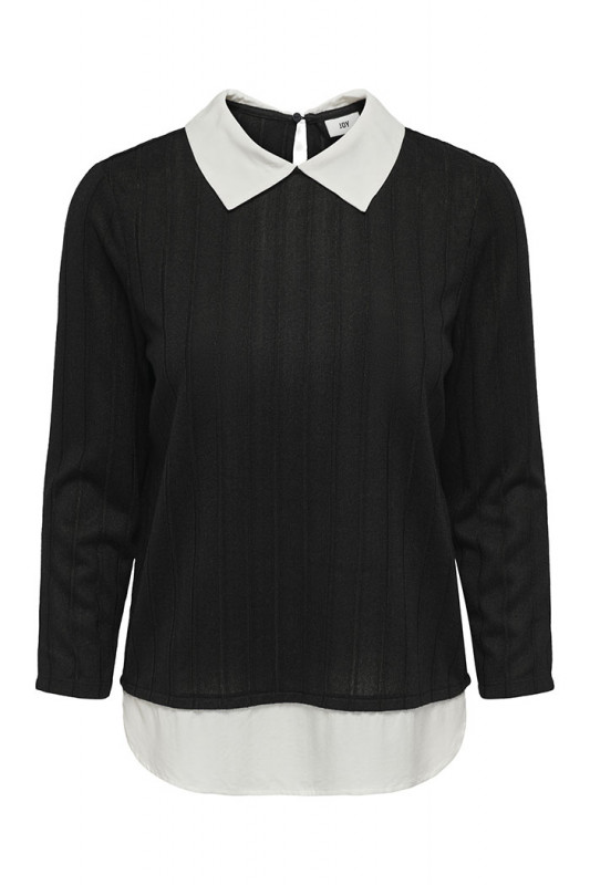 Chemise Lina noire JDY manches longues