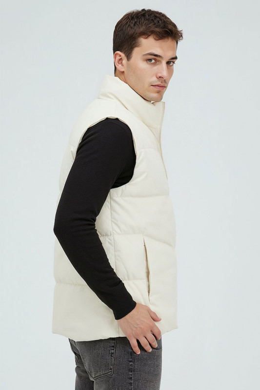 Doudoune matelassée sans manches beige clair Brady