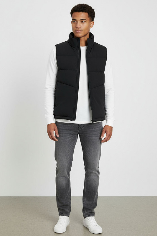 Doudoune matelassée sans manches noire Brady jack & jones