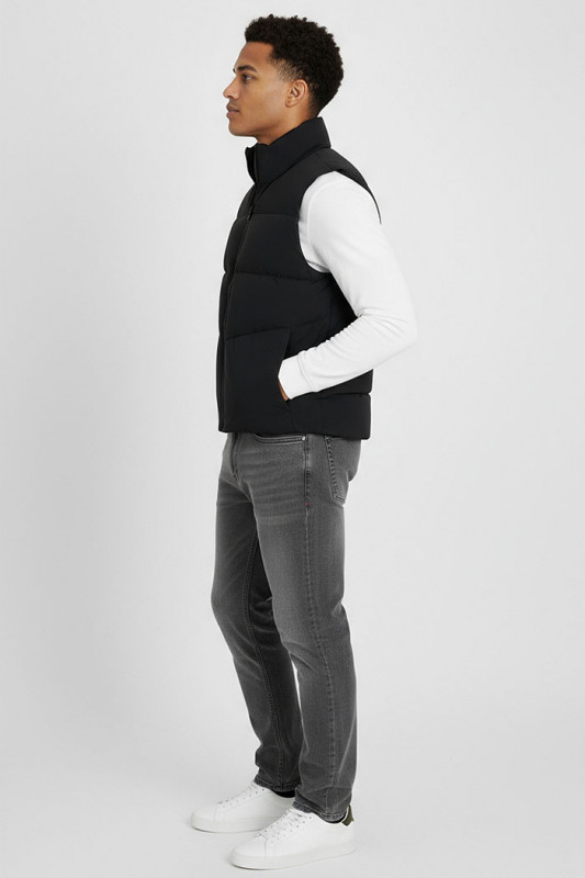 Doudoune matelassée sans manches noire Brady