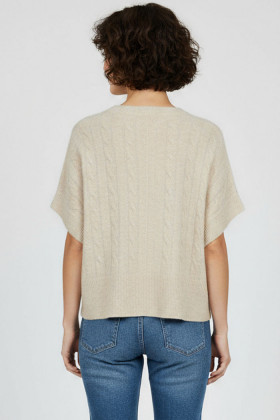 Pull Malou maille tricotée beige