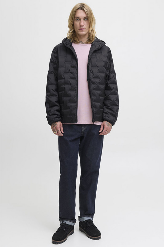 Doudoune matelassée Haston noire j&j avec capuche