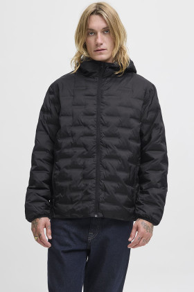 Doudoune matelassée Haston noire homme avec capuche