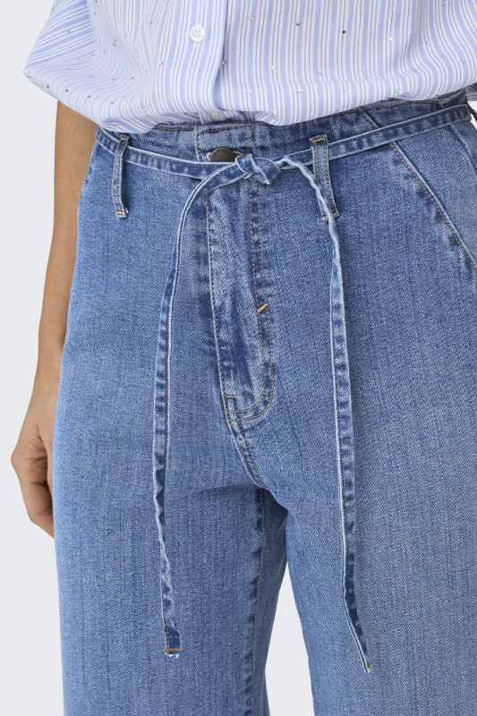 Jeans cropped Vanessa blue denim femme JDY