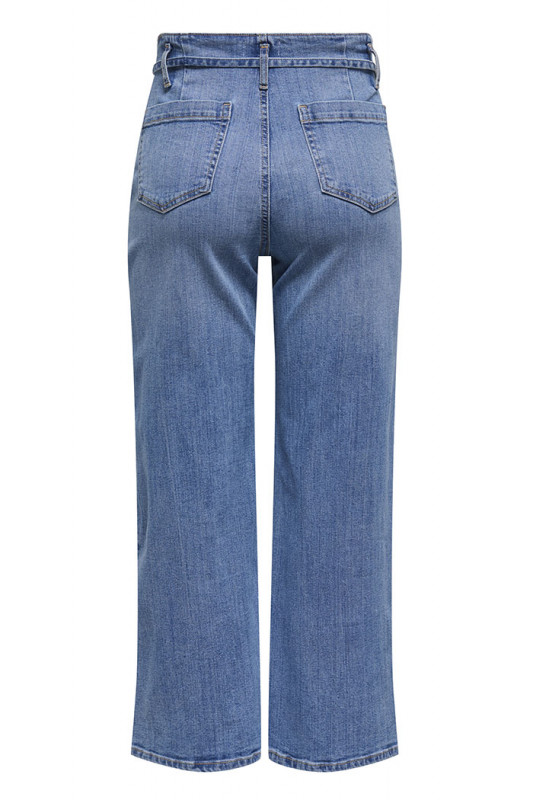 Jeans cropped Vanessa blue denim JDY coton mélangé